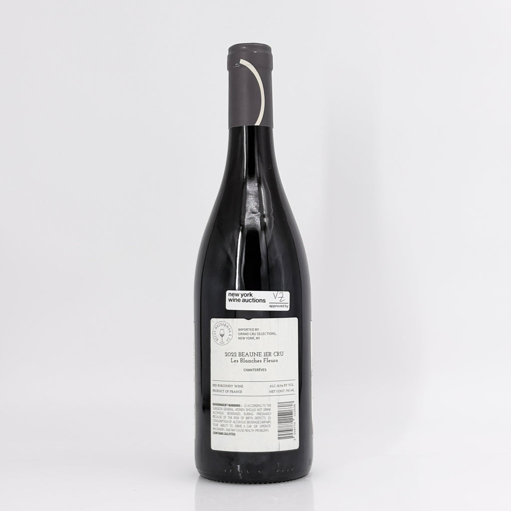 Wine bottle with a label on a white background
