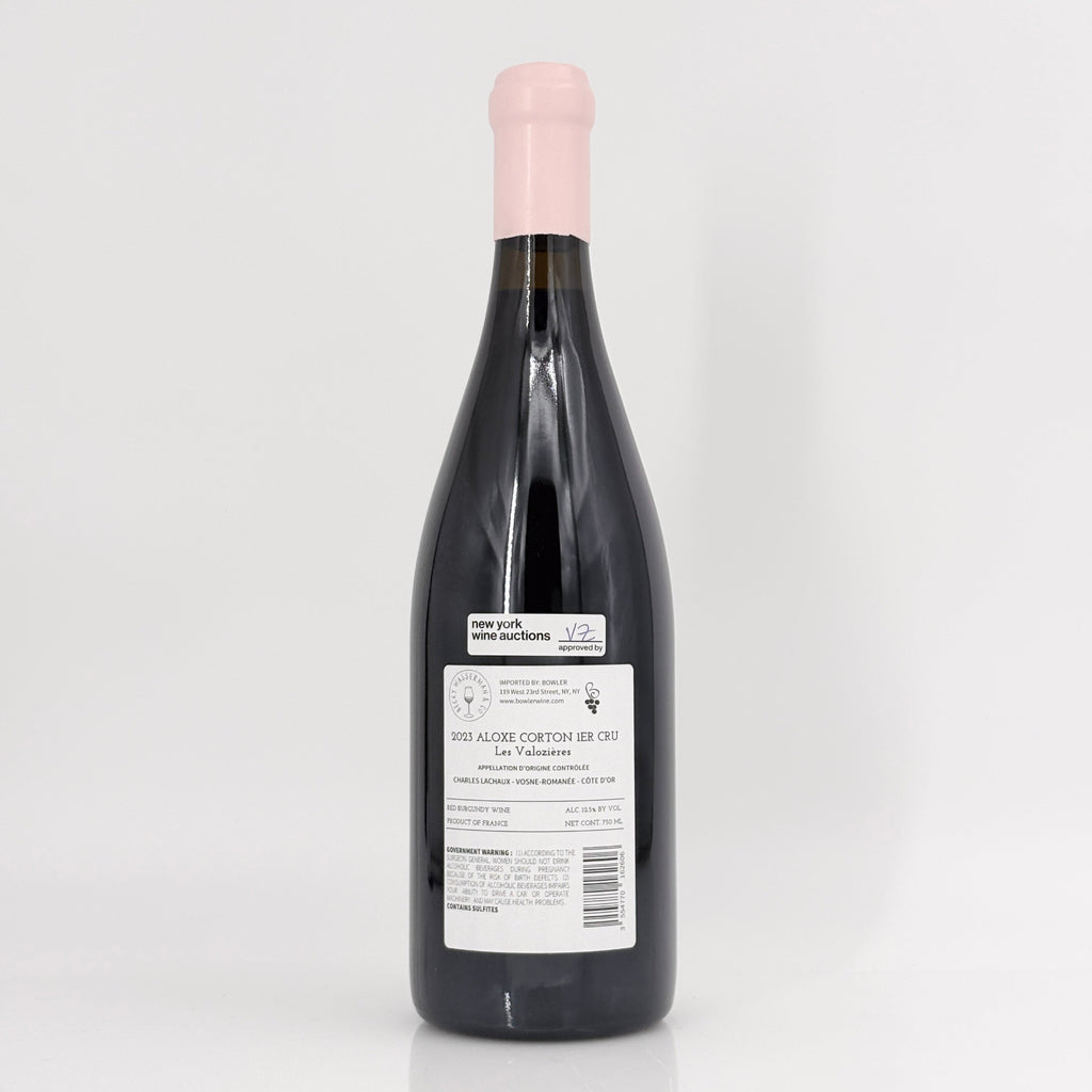 Wine bottle with a label on a white background