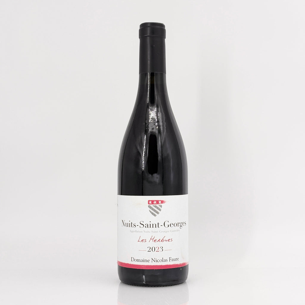 Wine bottle with a label on a white background