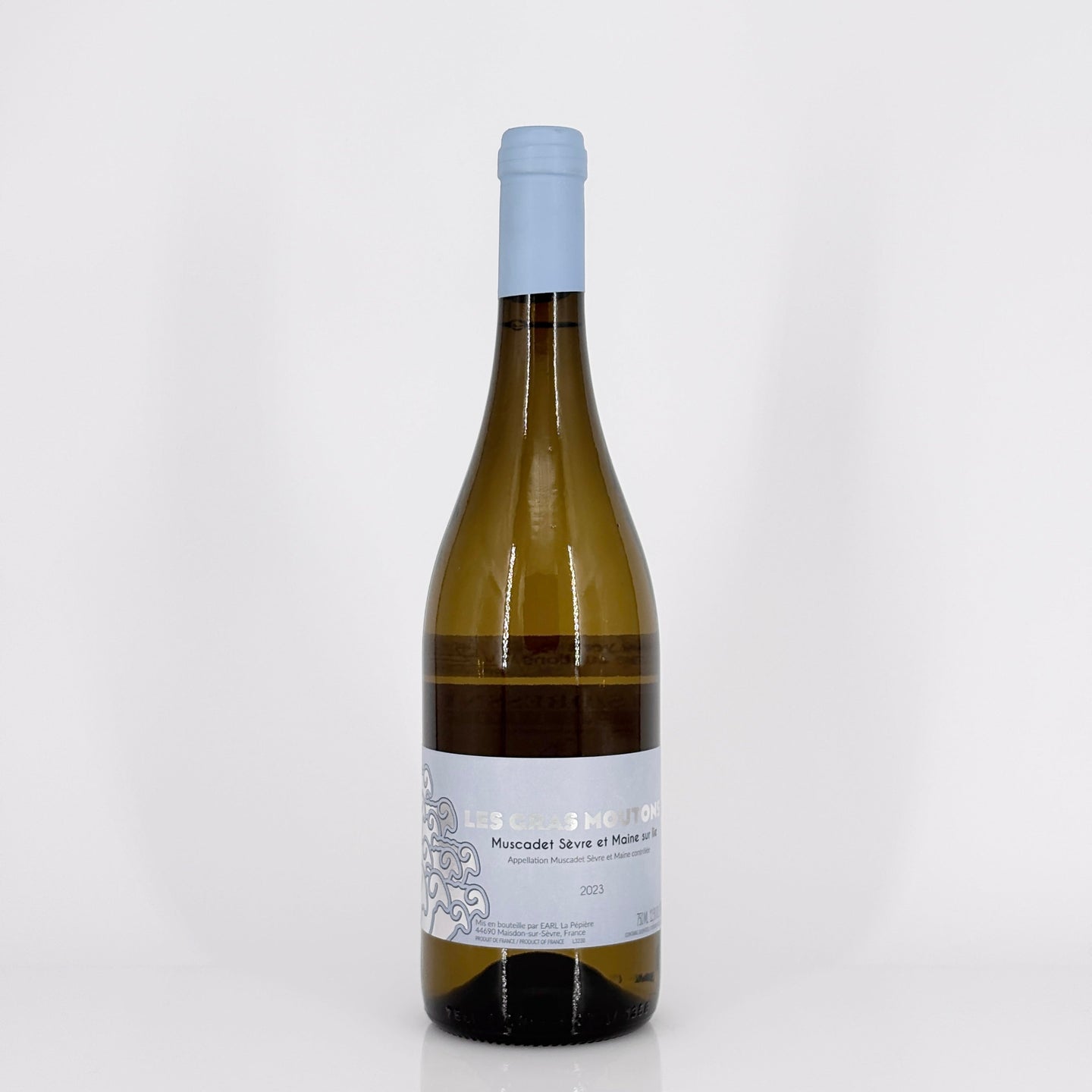 Bottle of wine on a white background