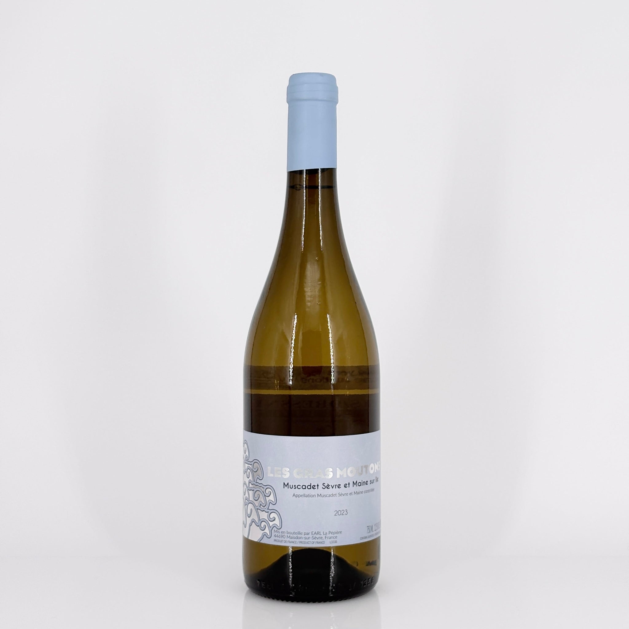 Bottle of wine on a white background