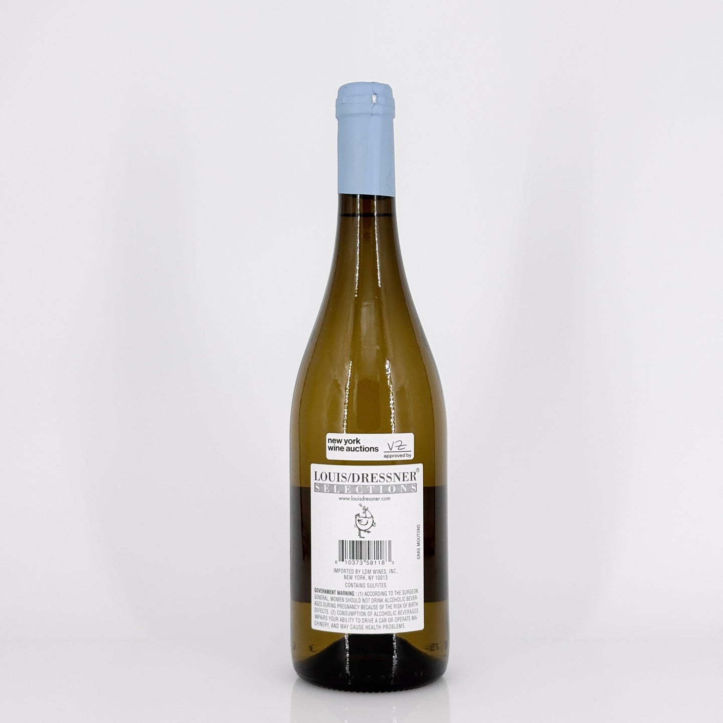 bottle of wine on a white background