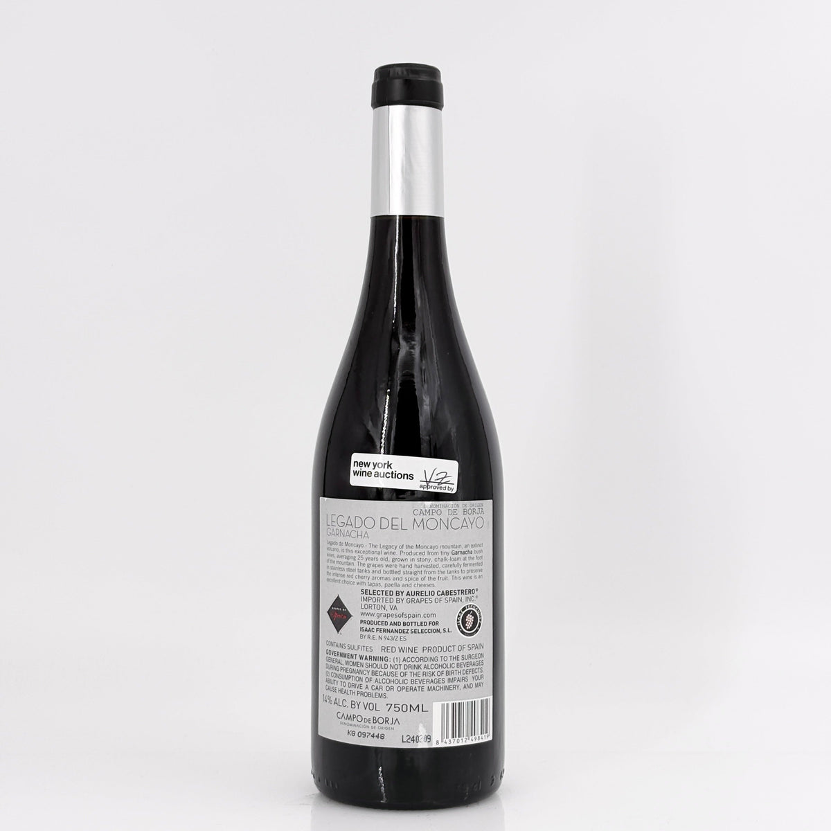 2023 Isaac Fernandez Seleccion 'Legado del Moncayo' Montana Vendimia Seleccionada Garnacha, Campo de Borja, Spain