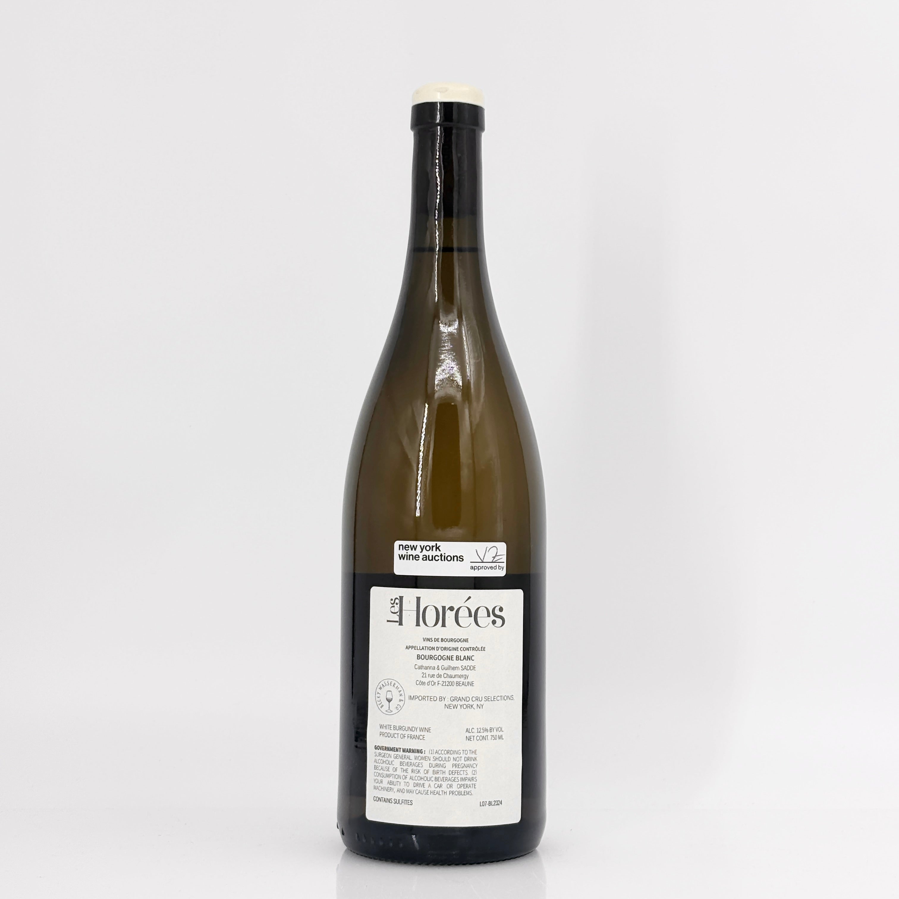 2023 Les Horees 'Aganippe' Bourgogne Blanc Burgundy, France