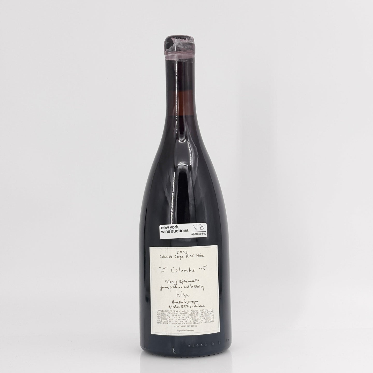 2023 Hiyu Columba "Spring Ephemeral," Columbia Gorge Red Wine