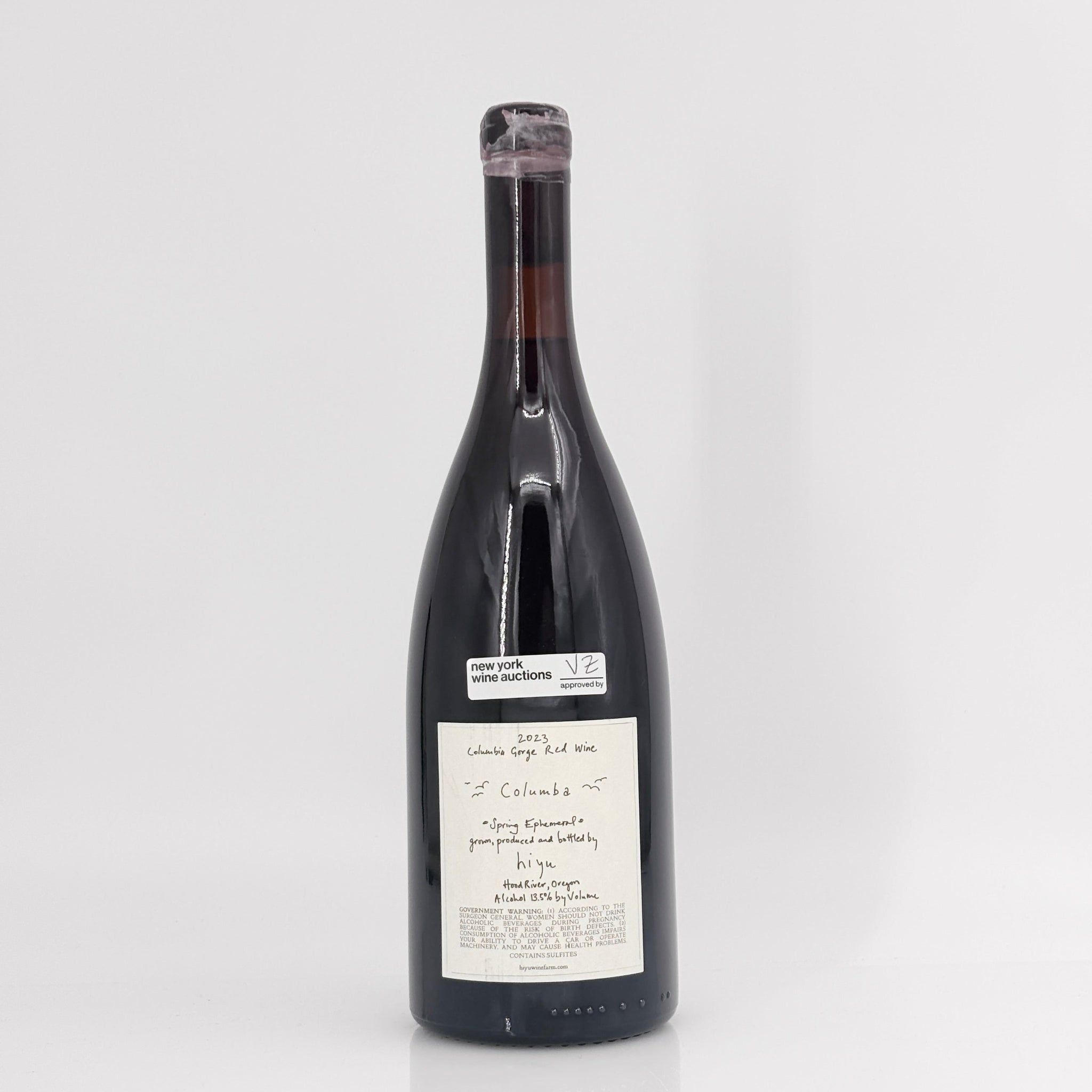 2023 Hiyu Columba "Spring Ephemeral," Columbia Gorge Red Wine