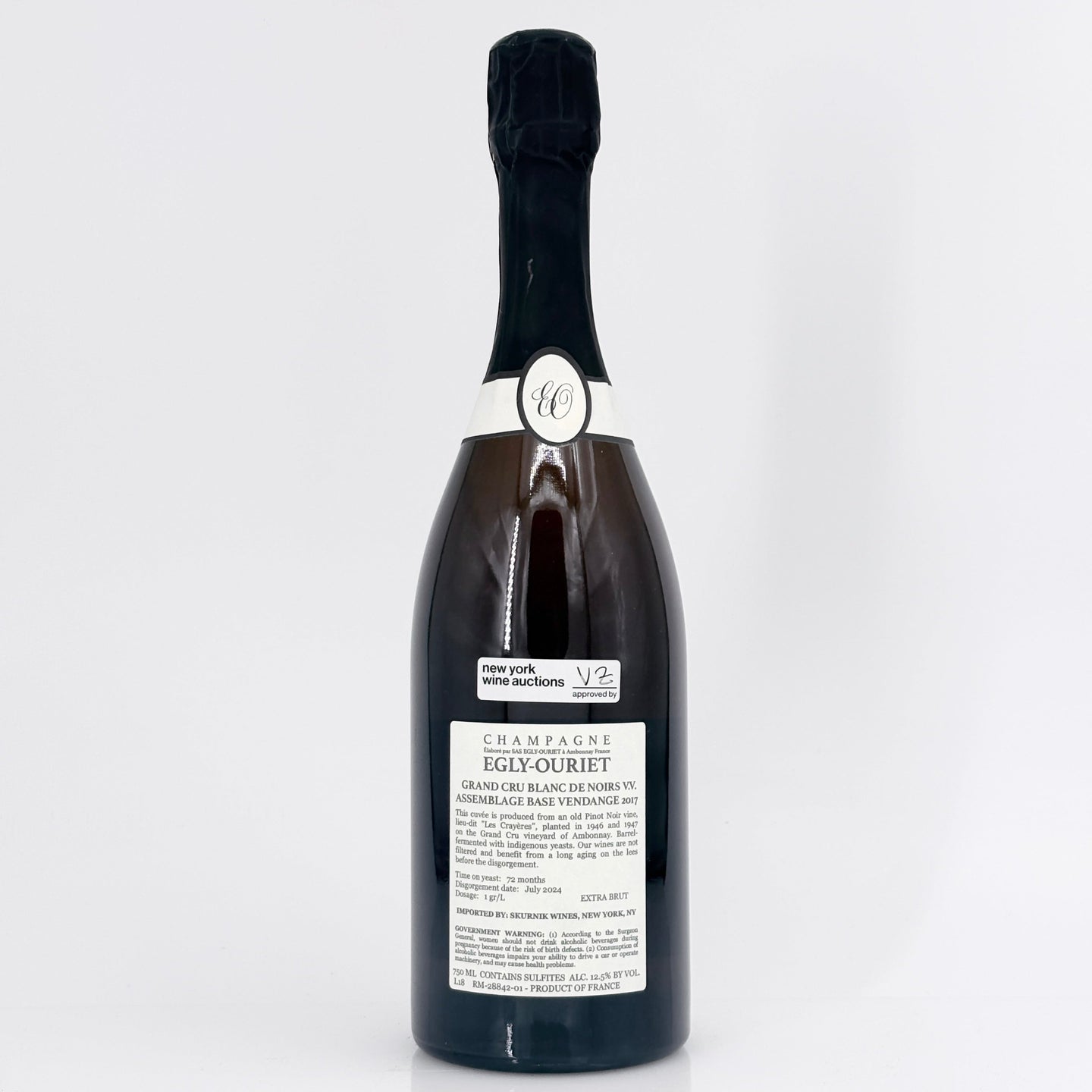 Egly-Ouriet 'Les Crayeres' Blanc de Noirs Vieilles Vignes Grand Cru Brut, Champagne, France (base 2017)