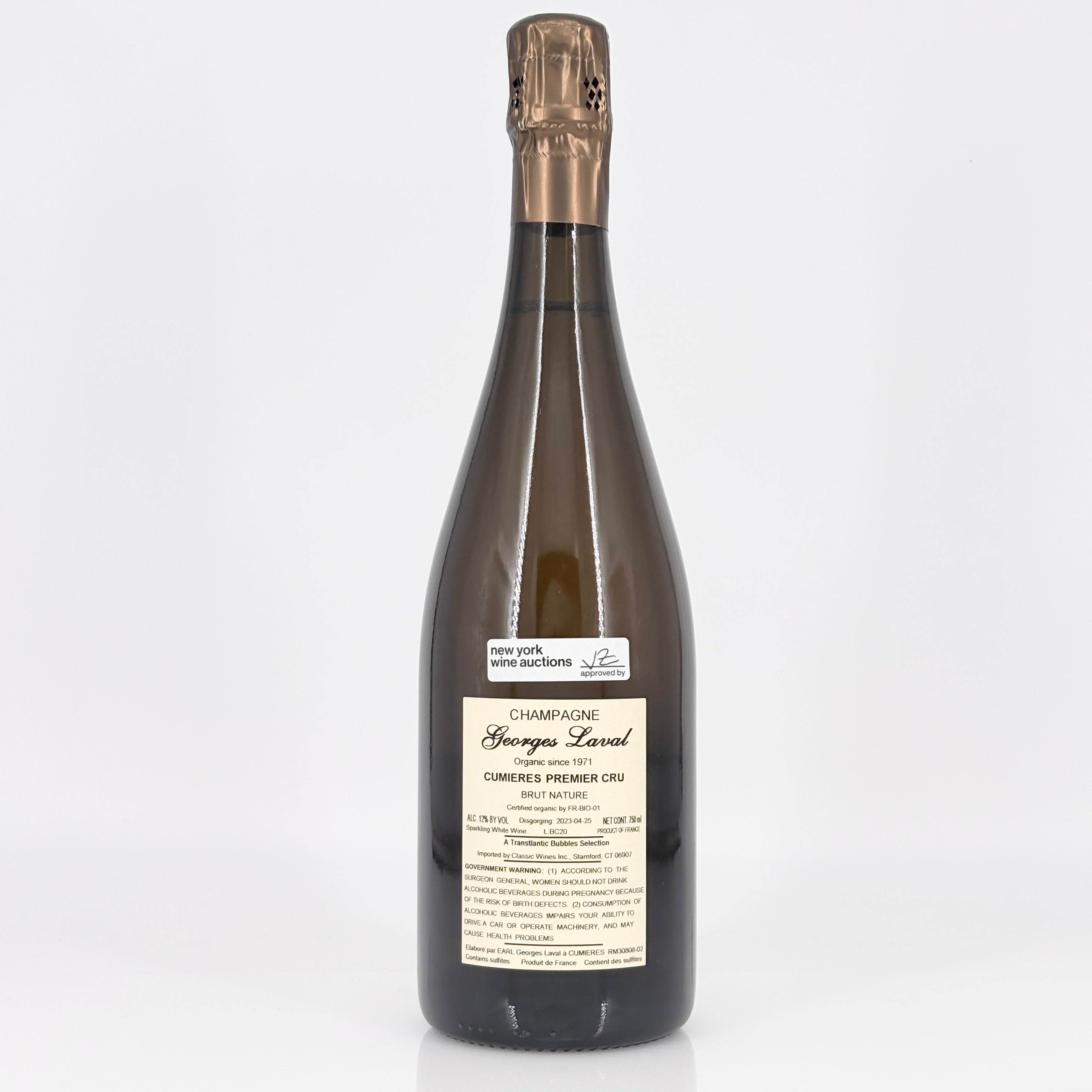 Georges Laval Cumieres Premier Cru Brut Nature, Champagne, France (2020) [6-Bottle Lot]