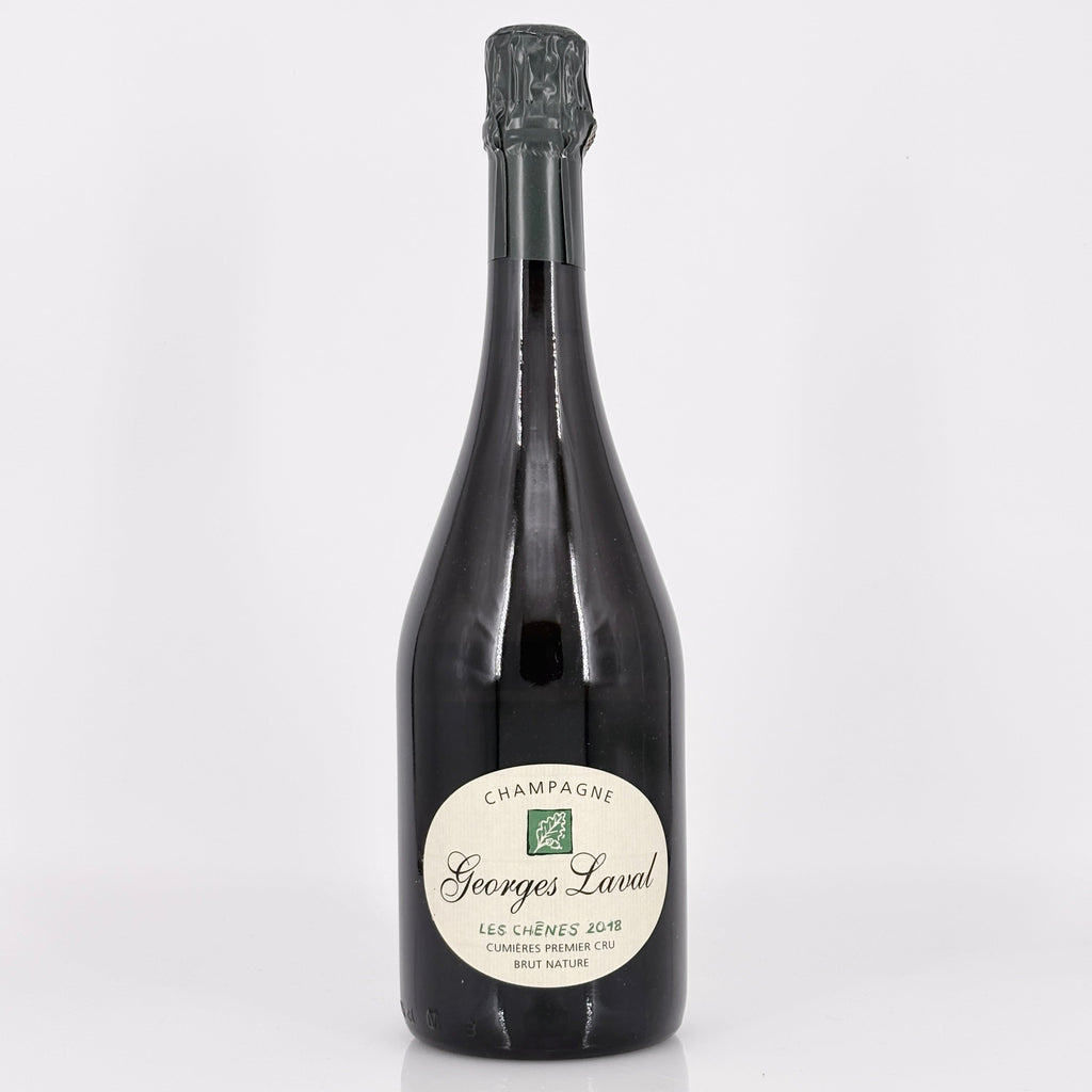 Bottle of Georges Laval champagne on a white background