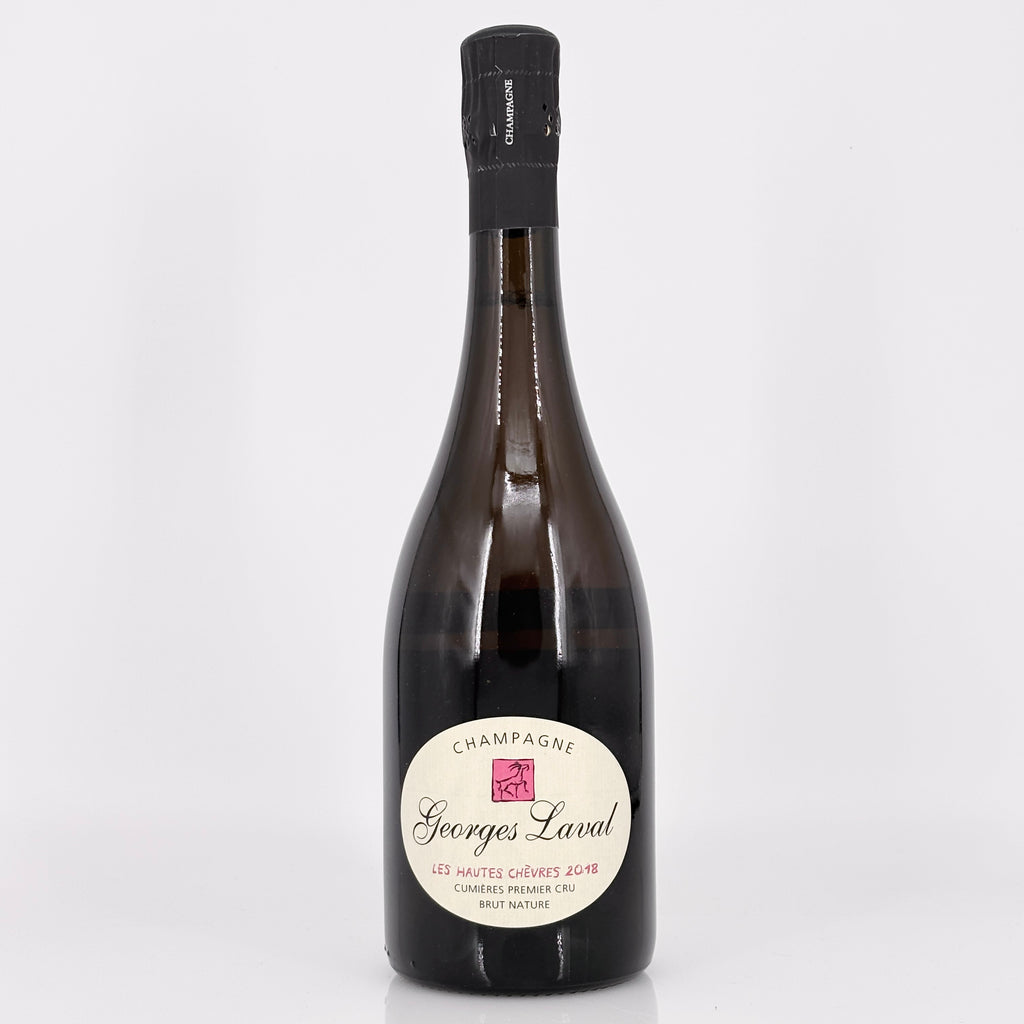 Bottle of Georges Laval champagne on a white background