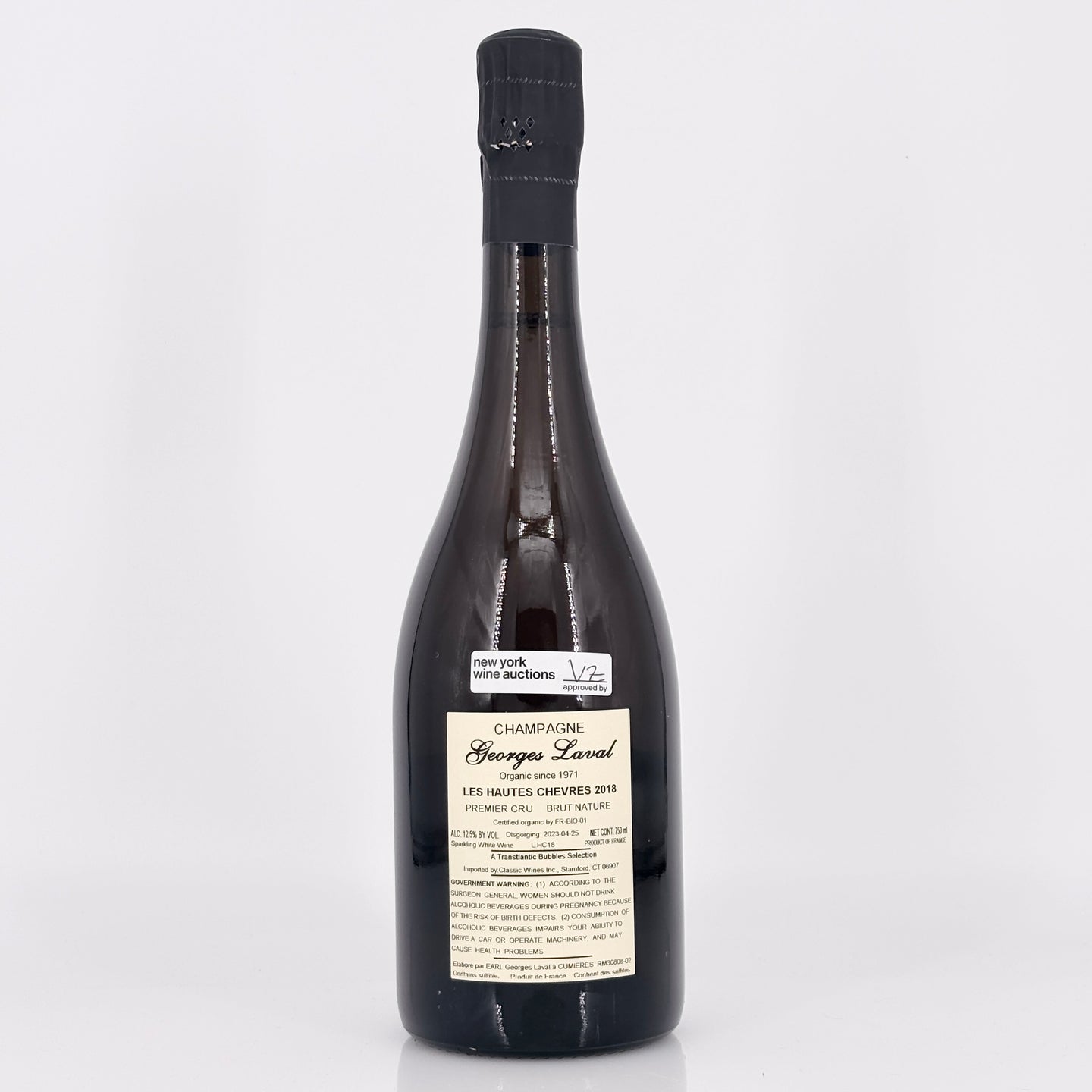 Georges Laval Les Hautes Chèvres, Brut Nature Champagne, France (2018)