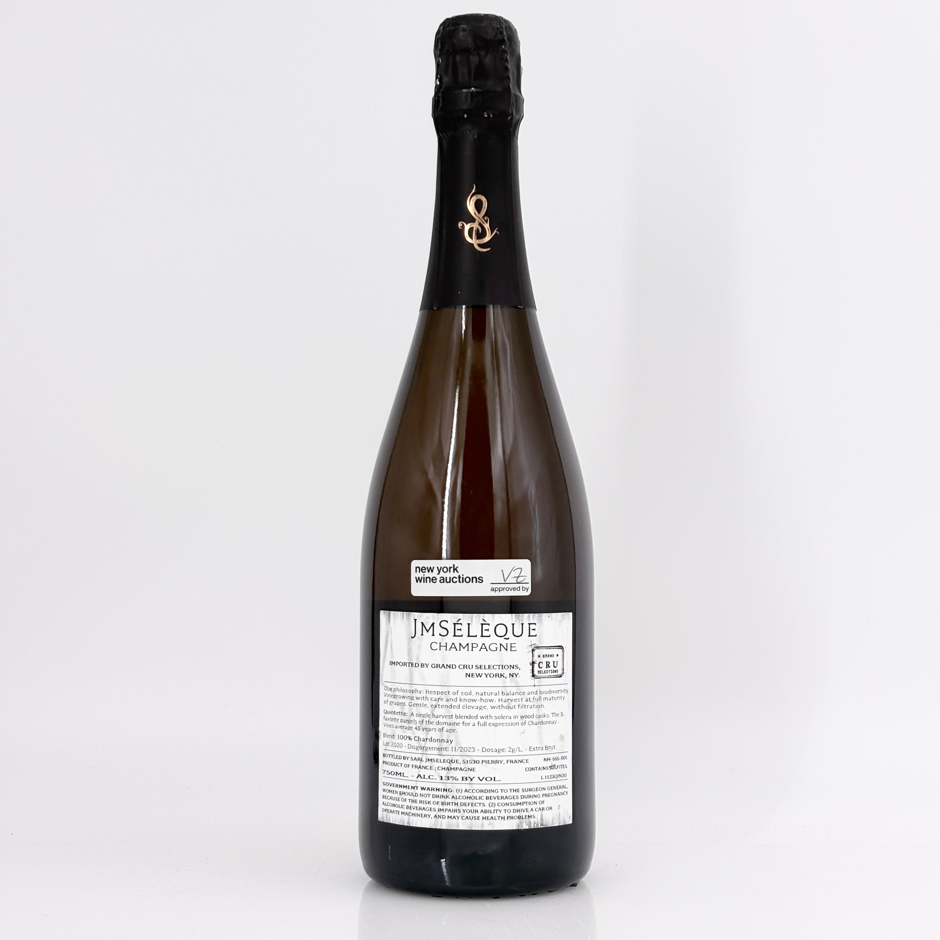 J-M Seleque 'Quintette' Chardonnay 5 Terroirs Extra Brut Champagne, France NV