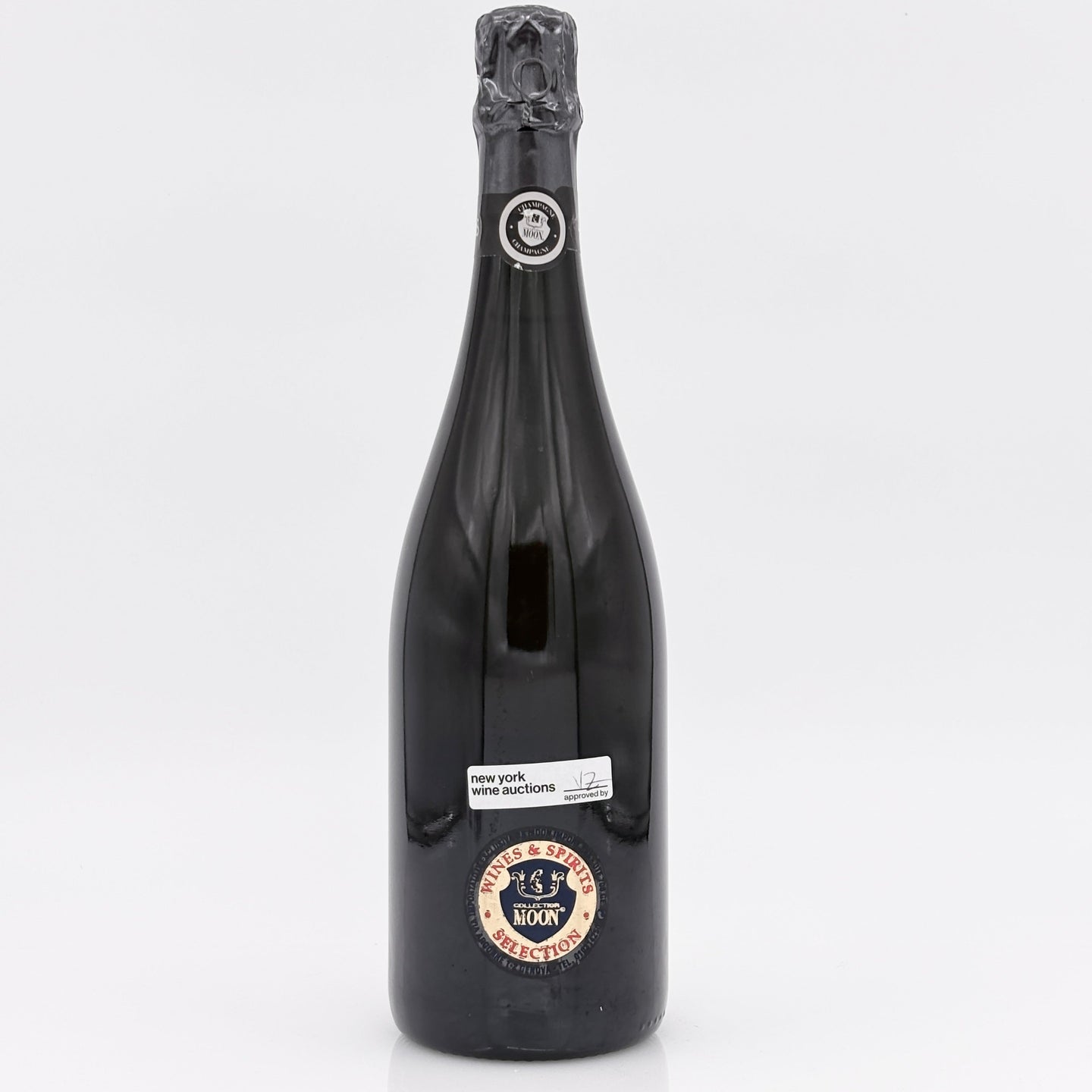 Bottle of champagne on a white background