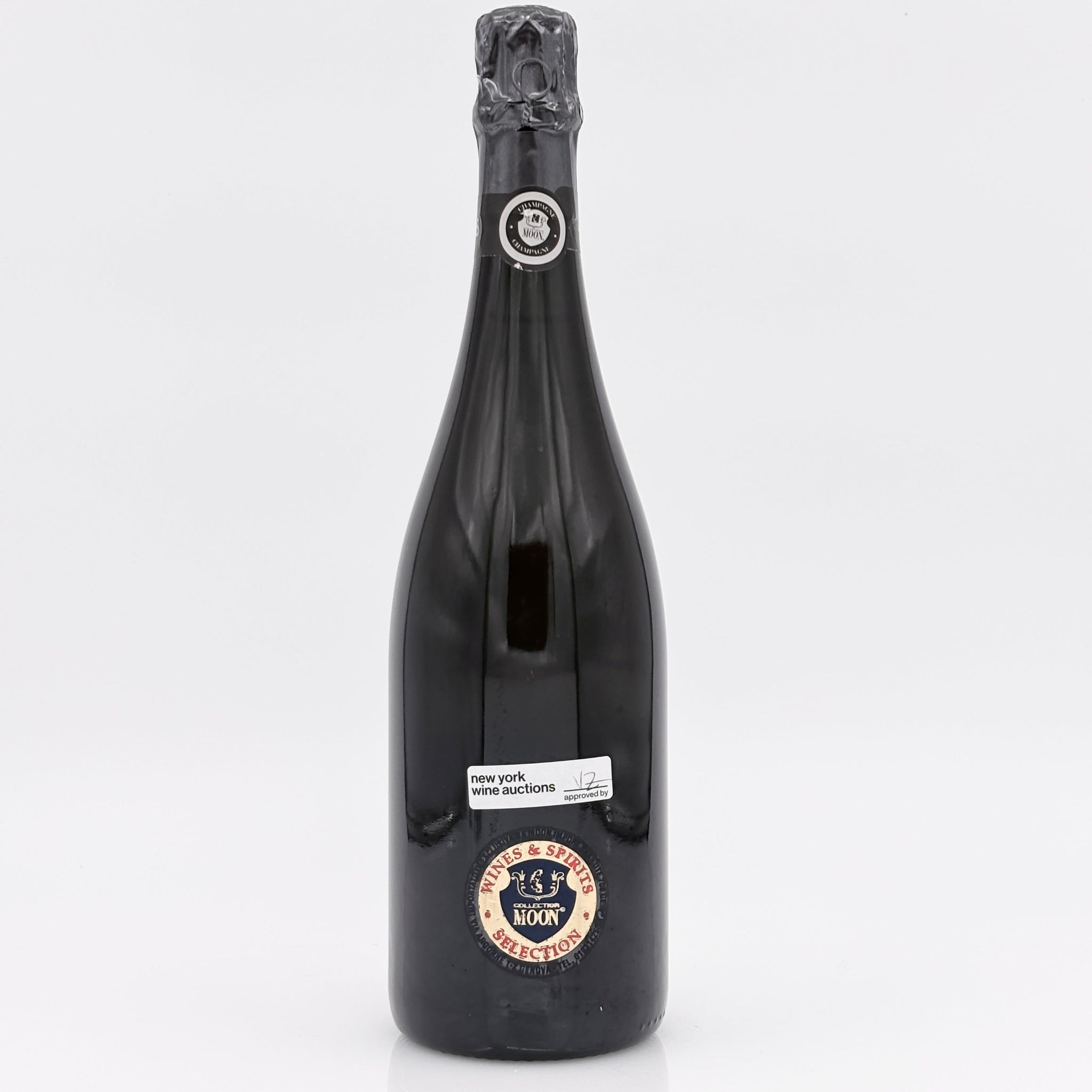 Bottle of champagne on a white background
