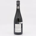 Black wine bottle with a visible label on a white background