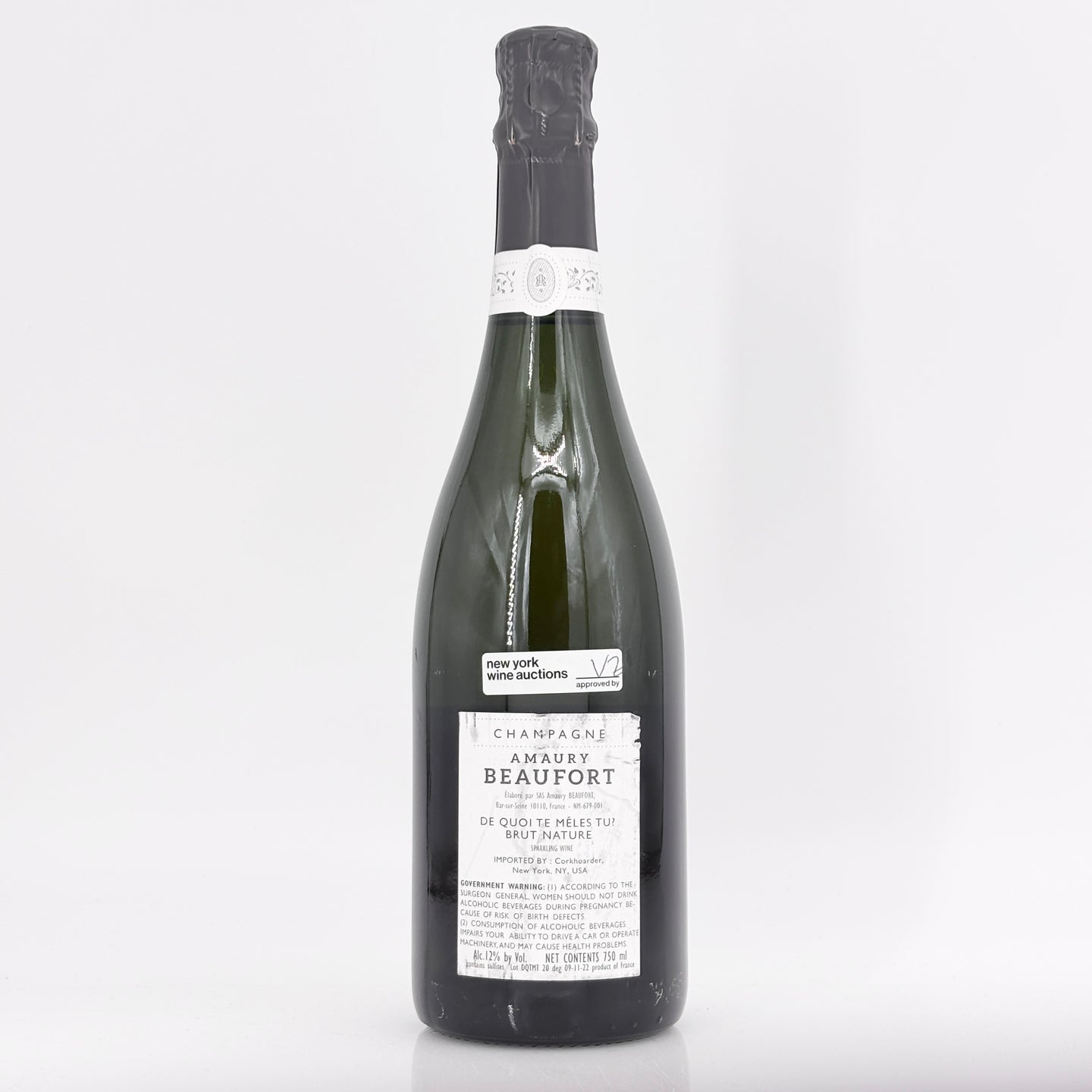 NV Amaury Beaufort De Quoi Te Meles Tu? Brut Nature, Champagne, France