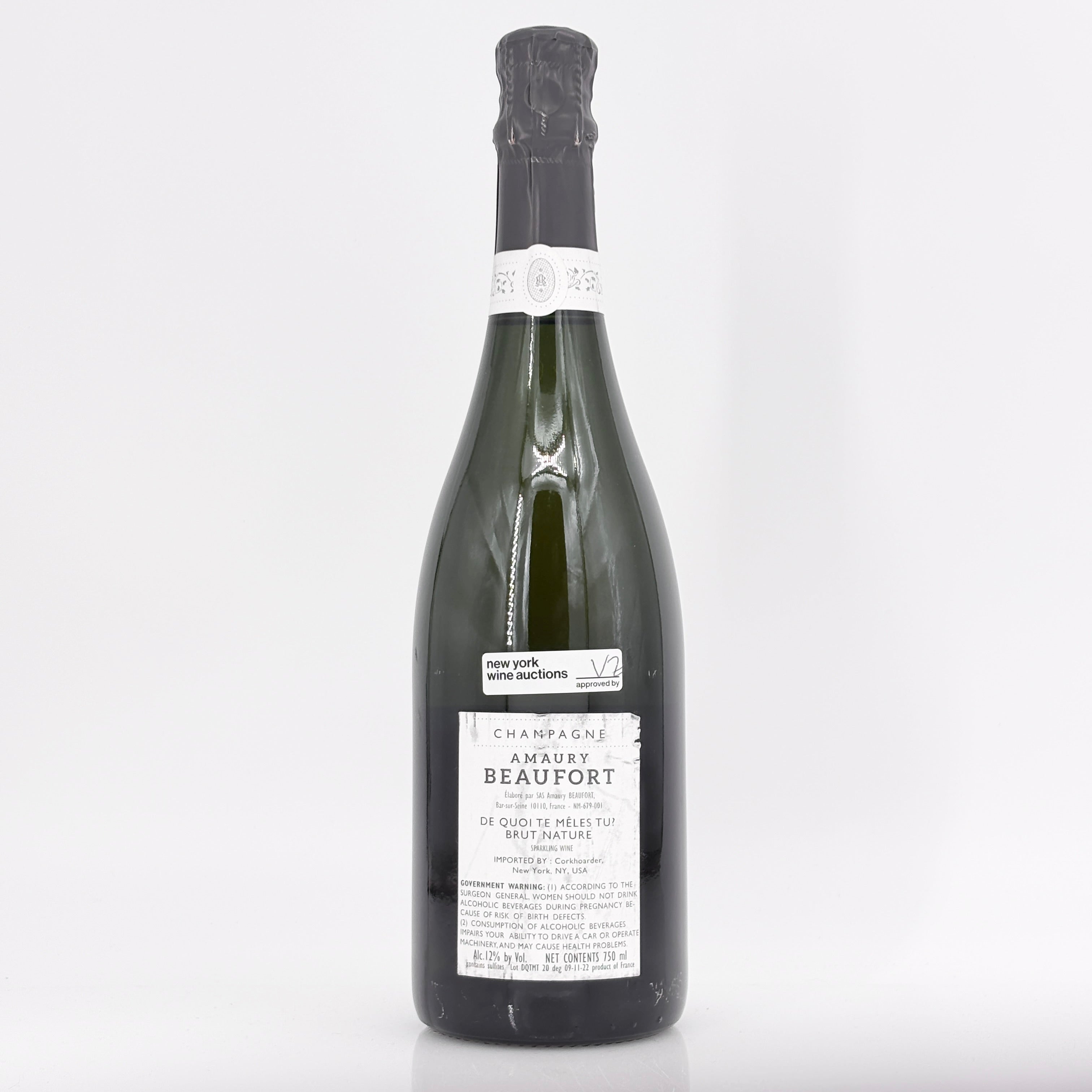 NV Amaury Beaufort De Quoi Te Meles Tu? Brut Nature, Champagne, France