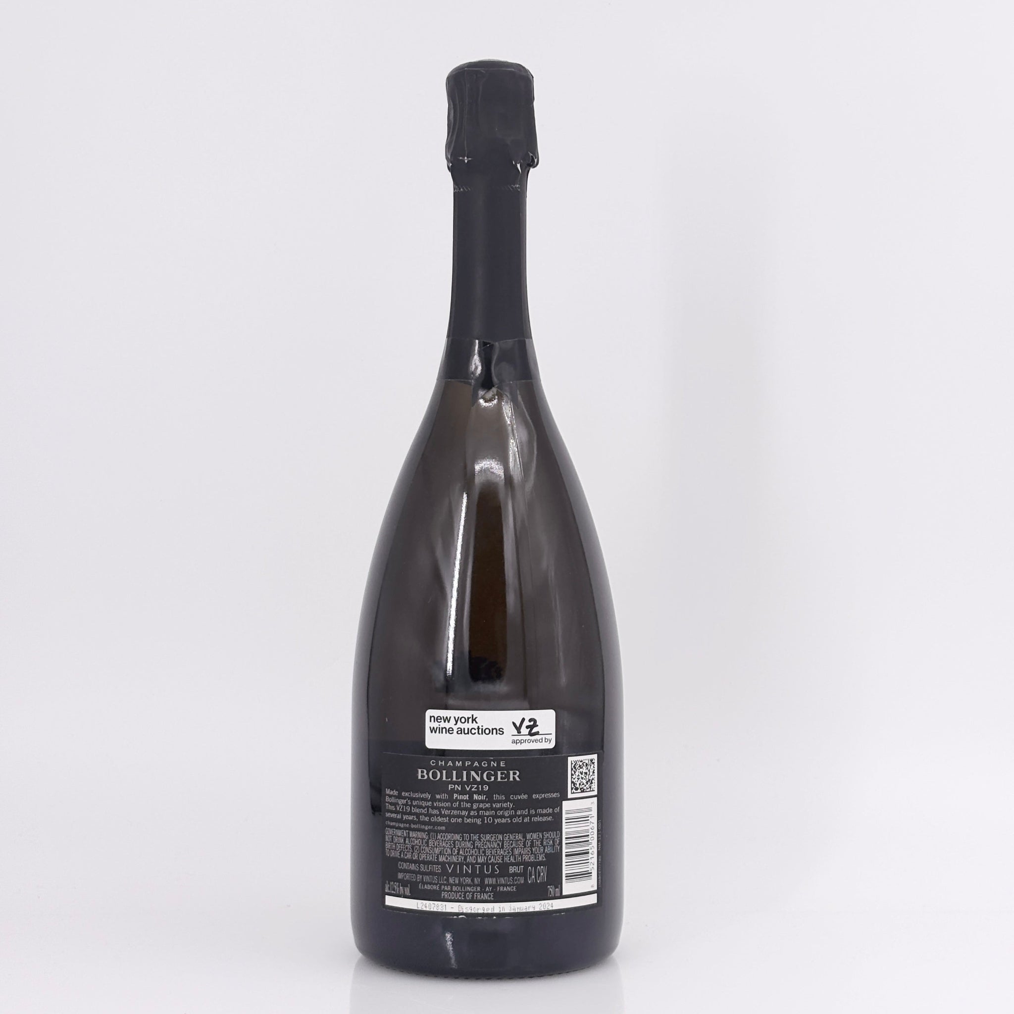 NV Bollinger PN VZ19 Brut Champagne, France (base 2019)