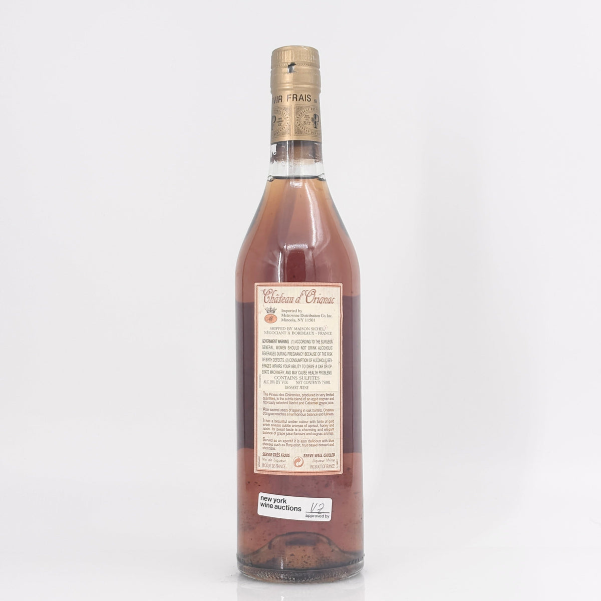 NV Chateau d'Orignac Pineau des Charentes, France
