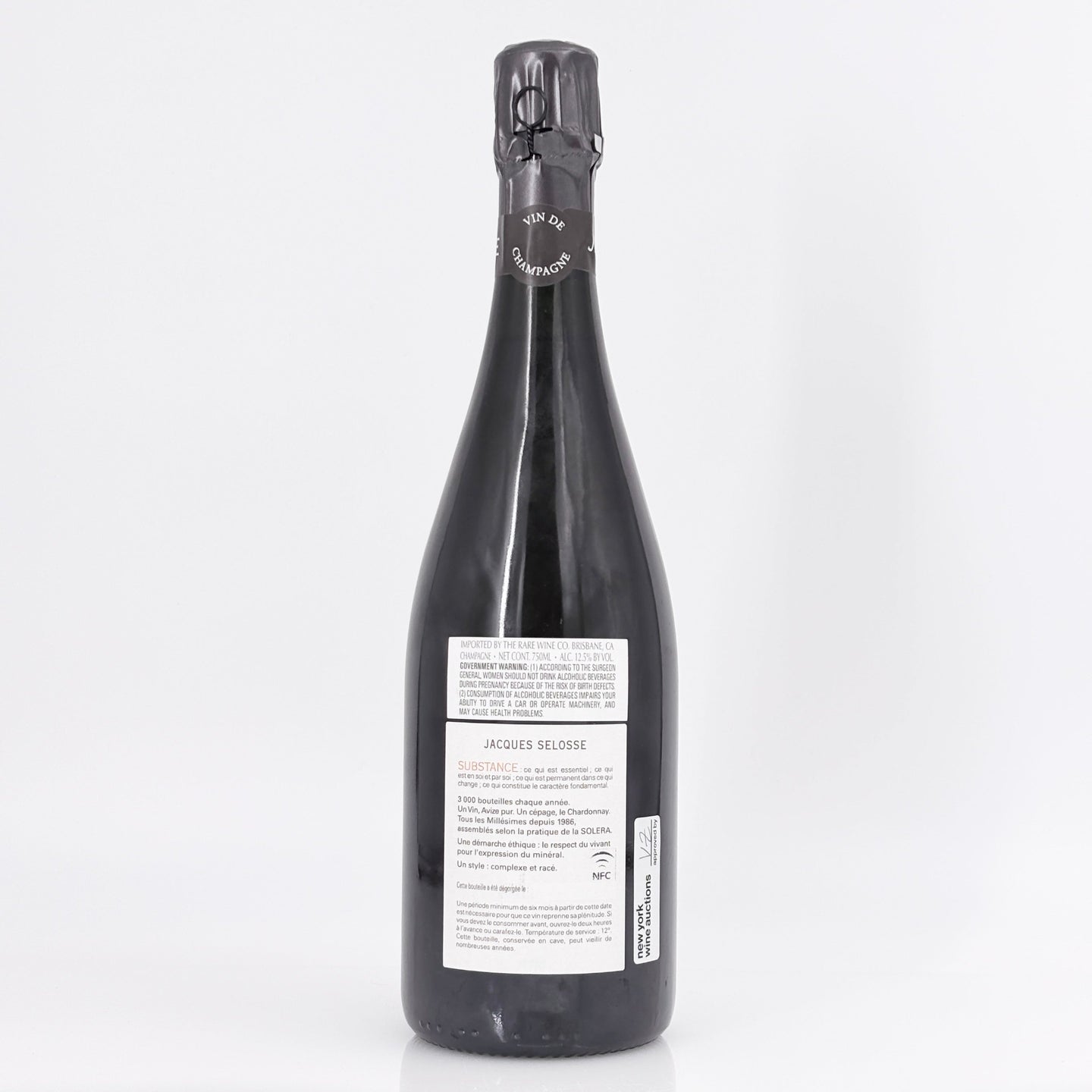 NV Jacques Selosse Substance Blanc de Blancs Grand Cru Brut Champagne, France (disgorged 2021)