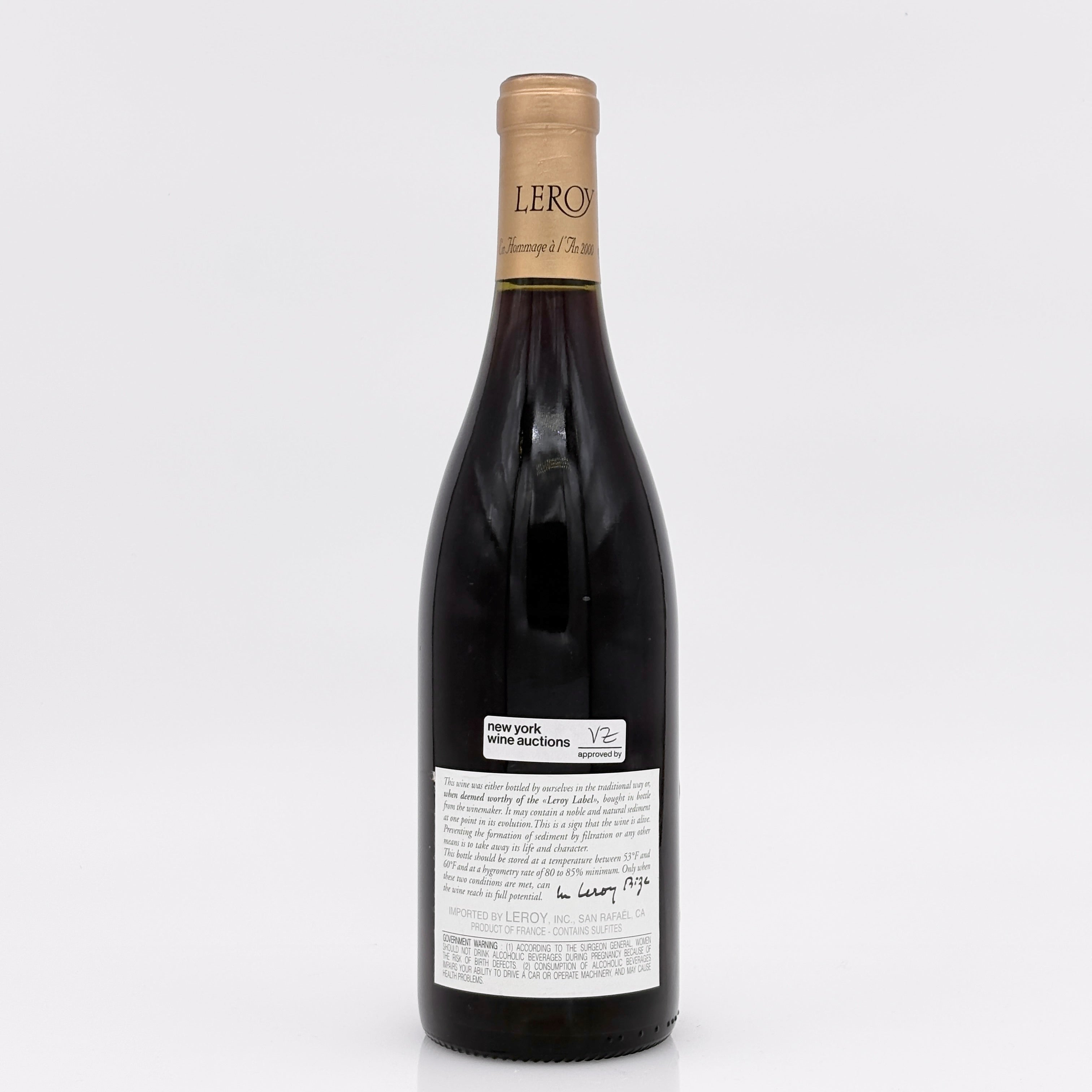 Wine bottle with a visible label on a white background