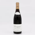 Bottle of Bourgogne wine with a visible label on a white background