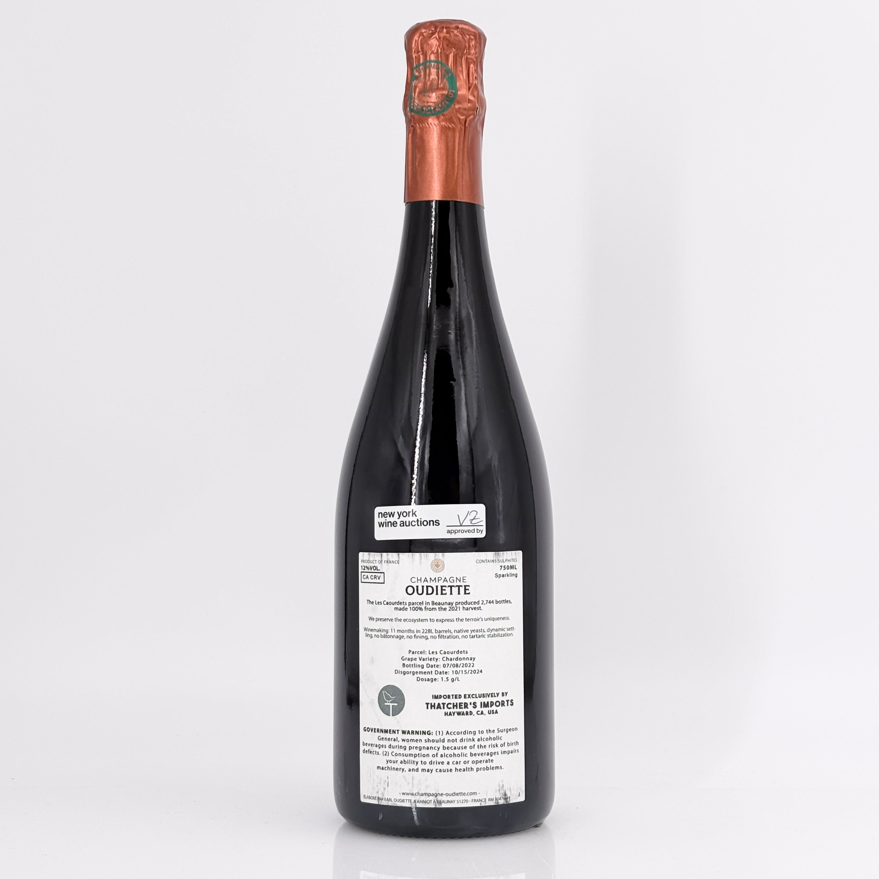 Oudiette 'LCT Les Caourdets' Extra Brut Champagne, France (B21)