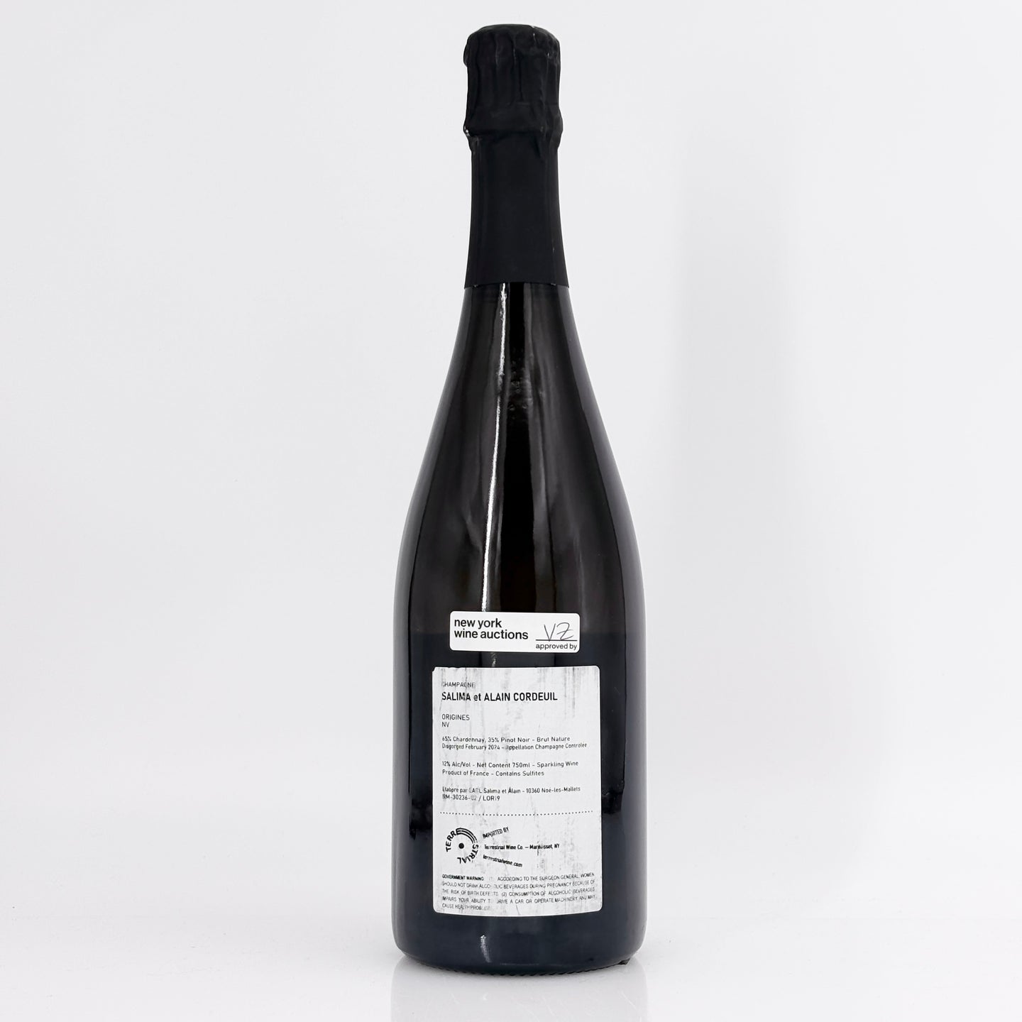 Salima et Alain Cordeuil 'Origines' Brut Nature Champagne, France (2019)