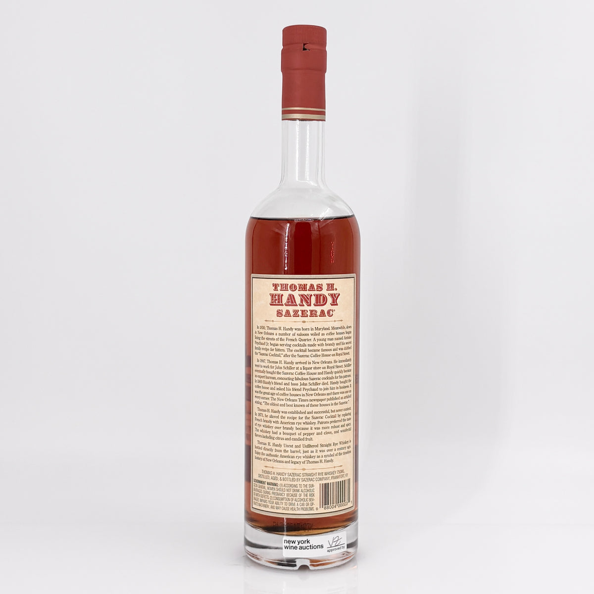 Thomas H. Handy Sazerac Straight Rye Whiskey (132.4 proof), Kentucky, USA