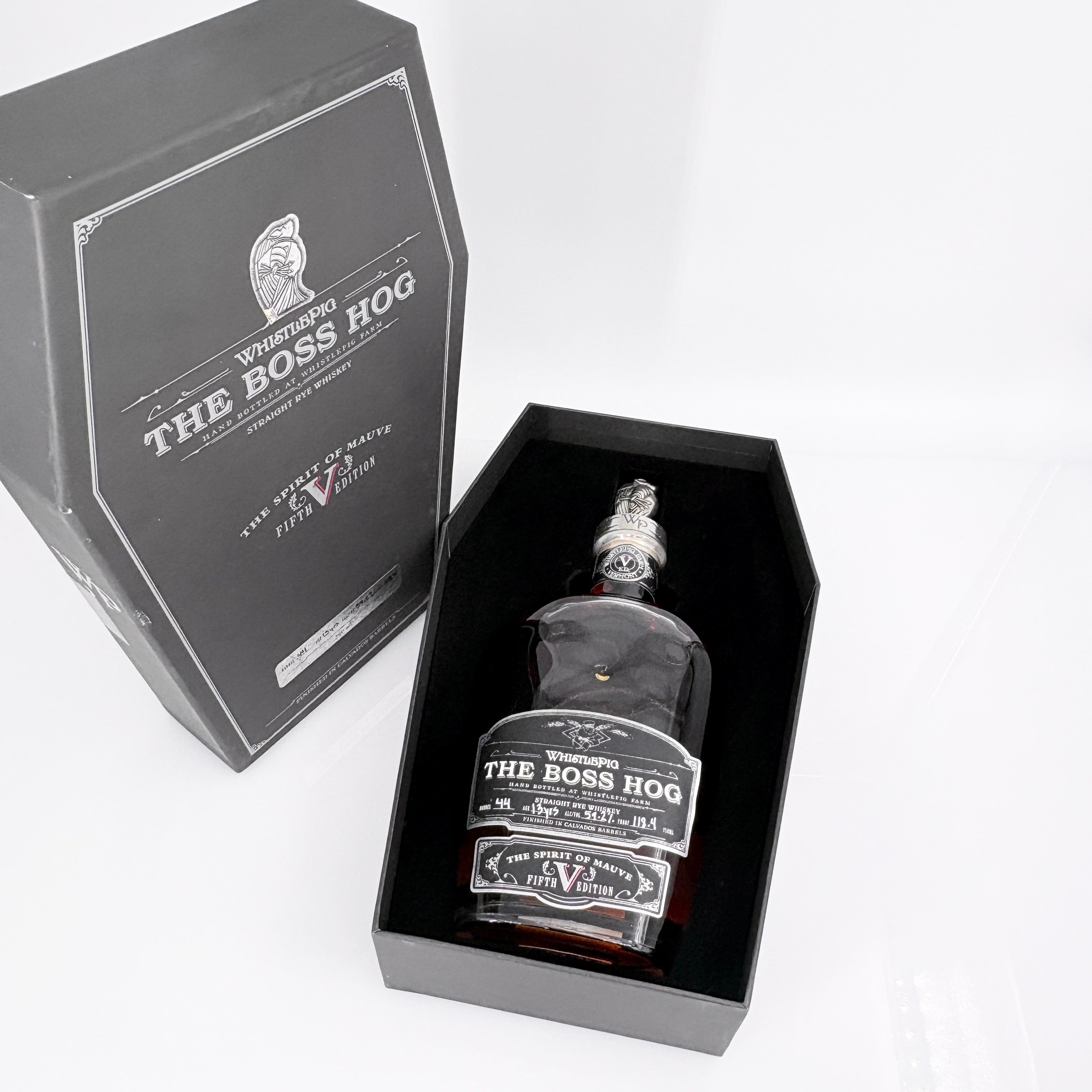 WhistlePig 'The Boss Hog V' "The Spirit Of Mauve" Straight Rye Whiskey, Barrel #44 Vermont, USA